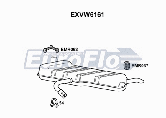 Rear Muffler (EXVW6161)