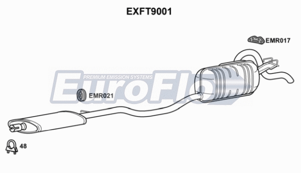 Centre/Rear Muffler (EXFT9001)