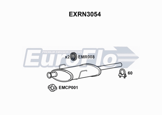 Centre Muffler (EXRN3054)