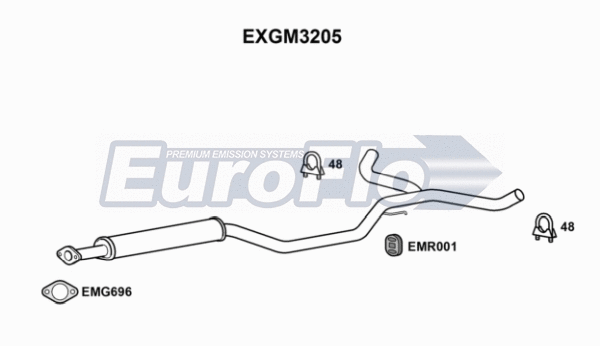 Centre Muffler (EXGM3205)