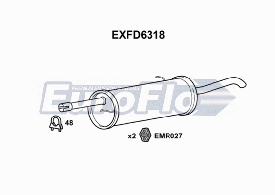 Rear Muffler (EXFD6318)