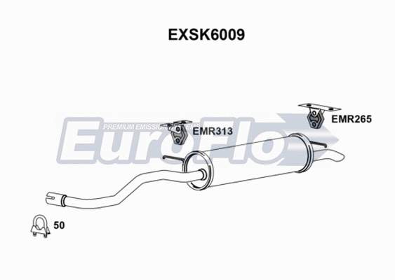 Rear Muffler (EXSK6009)
