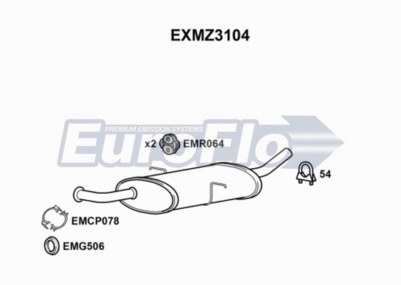 Centre Muffler (EXMZ3104)