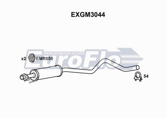 Centre Muffler (EXGM3044)