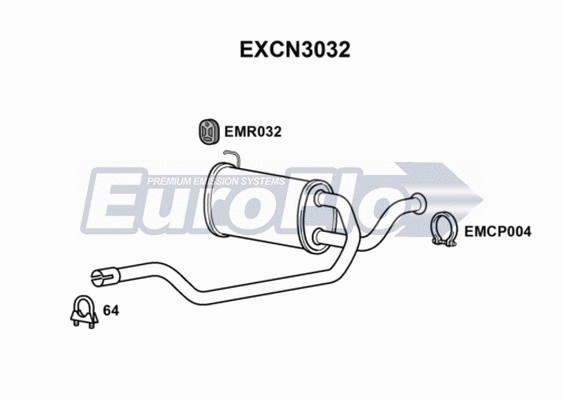 Centre Muffler (EXCN3032)