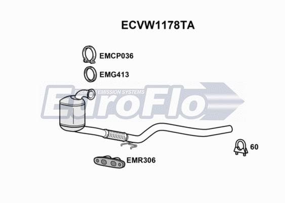 Catalytic Converter (ECVW1178TA)