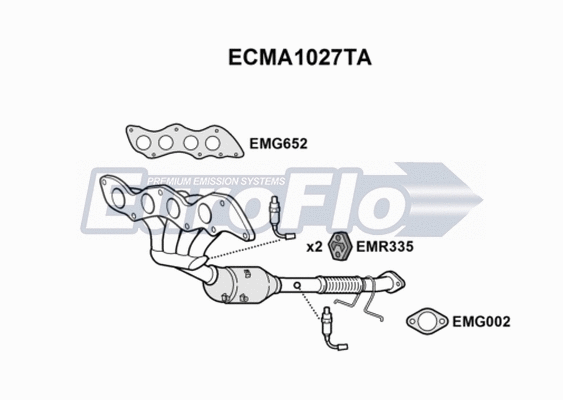 Catalytic Converter (ECMA1027TA)