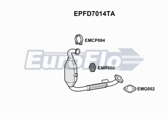 Soot/Particulate Filter, exhaust system (EPFD7014TA)