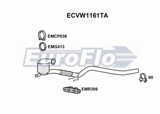Catalytic Converter (ECVW1161TA)