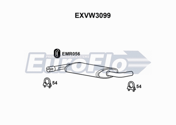 Centre Muffler (EXVW3099)