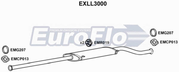 Centre Muffler (EXLL3000)