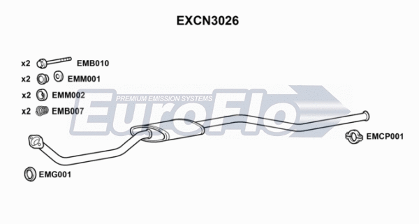 Centre Muffler (EXCN3026)