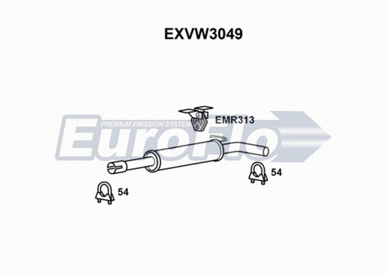 Centre Muffler (EXVW3049)