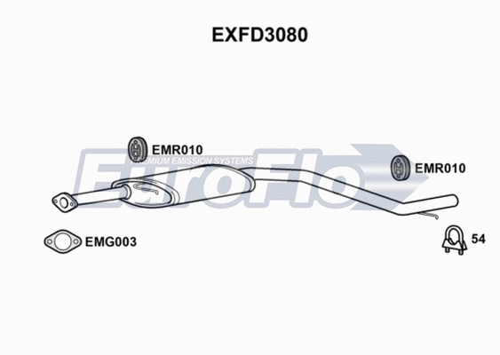 Centre Muffler (EXFD3080)
