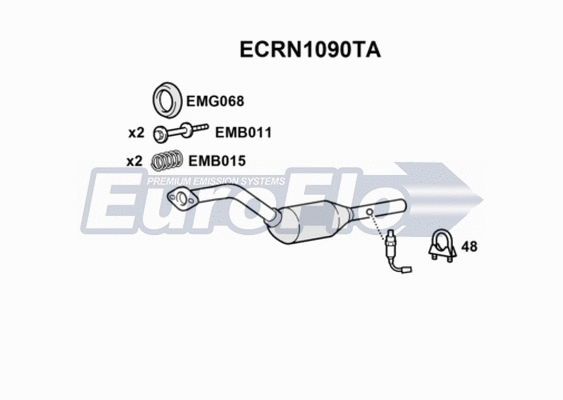 Catalytic Converter (ECRN1090TA)