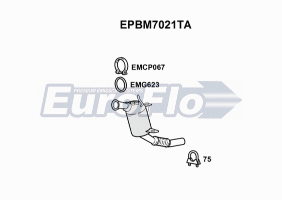 Soot/Particulate Filter, exhaust system (EPBM7021TA)