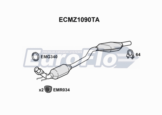 Catalytic Converter (ECMZ1090TA)