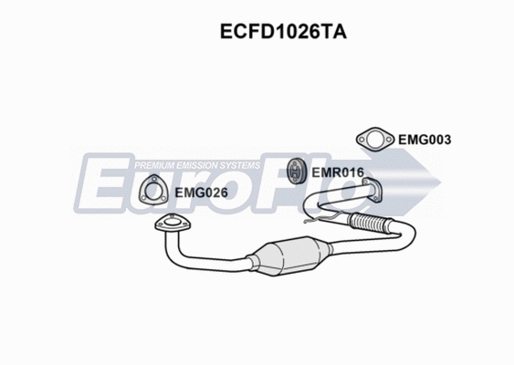 Catalytic Converter (ECFD1026TA)