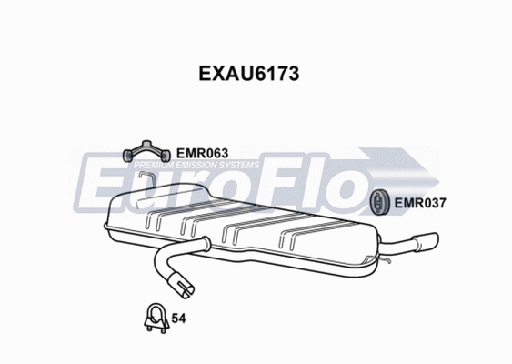 Rear Muffler (EXAU6173)