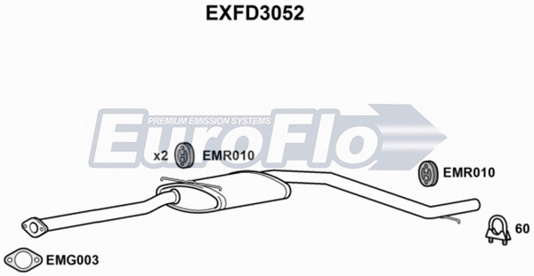 Centre Muffler (EXFD3052)