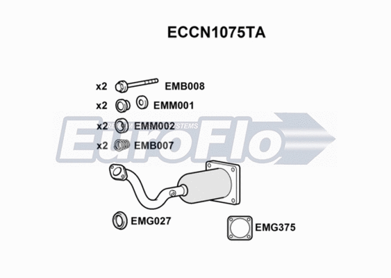 Catalytic Converter (ECCN1075TA)