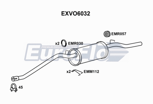 Rear Muffler (EXVO6032)