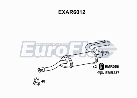 Rear Muffler (EXAR6012)