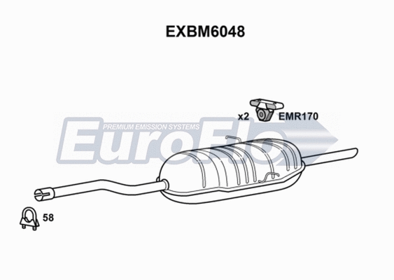 Rear Muffler (EXBM6048)