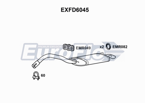 Rear Muffler (EXFD6045)