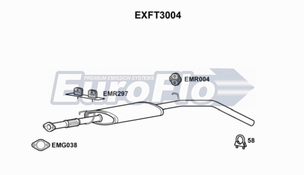 Centre Muffler (EXFT3004)
