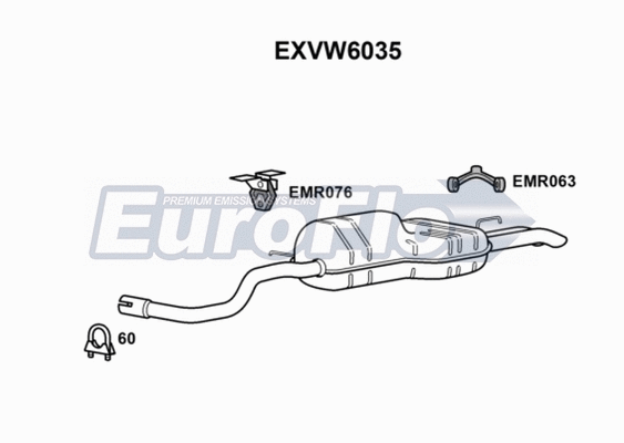 Rear Muffler (EXVW6035)