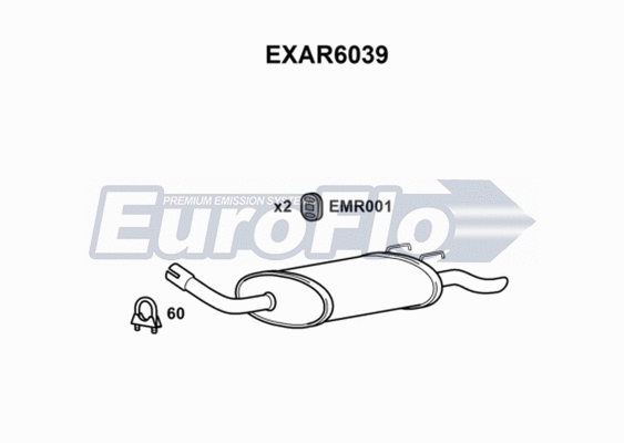 Rear Muffler (EXAR6039)