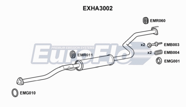Centre Muffler (EXHA3002)