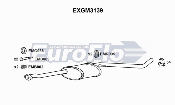 Centre Muffler (EXGM3139)