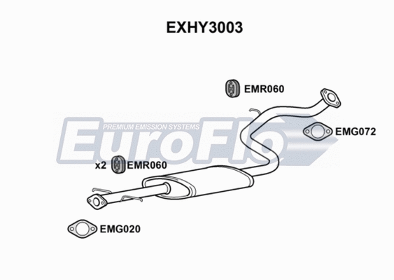 Centre Muffler (EXHY3003)