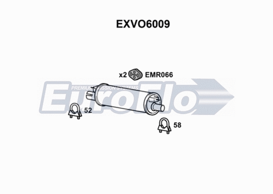 Rear Muffler (EXVO6009)