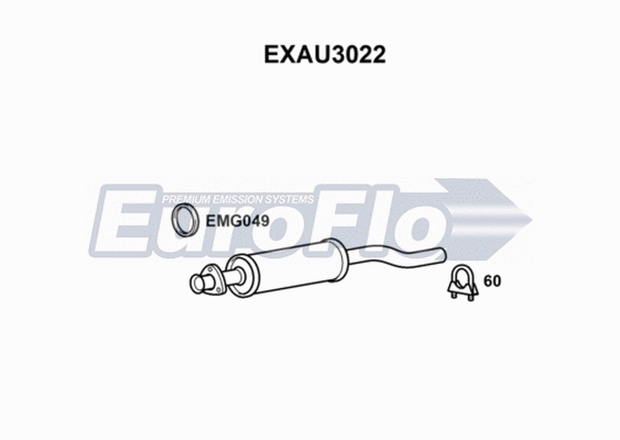 Centre Muffler (EXAU3022)