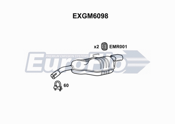 Rear Muffler (EXGM6098)
