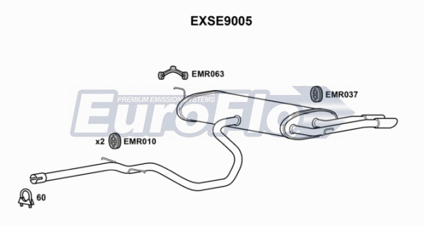 Centre/Rear Muffler (EXSE9005)