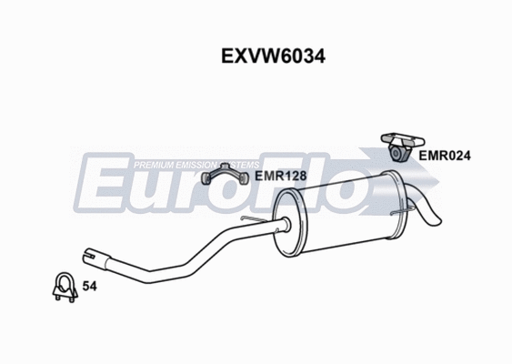 Rear Muffler (EXVW6034)