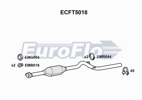 Catalytic Converter (ECFT5018)