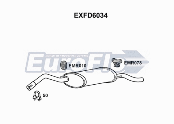 Rear Muffler (EXFD6034)