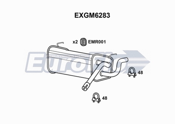 Rear Muffler (EXGM6283)