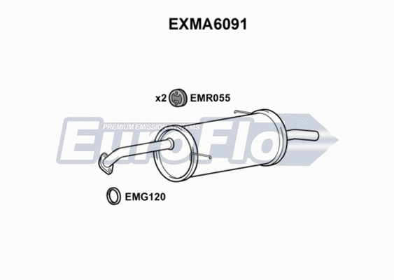 Rear Muffler (EXMA6091)