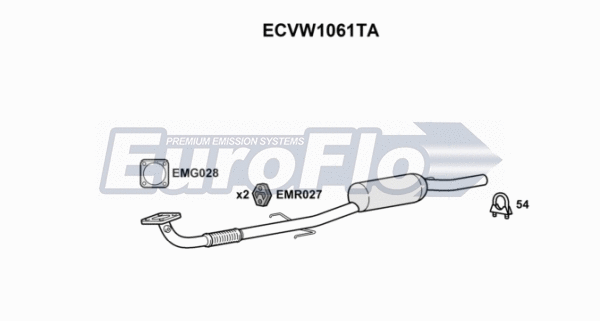 Catalytic Converter (ECVW1061TA)