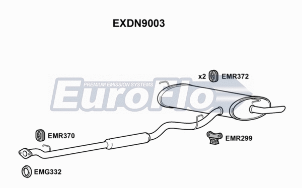 Centre/Rear Muffler (EXDN9003)