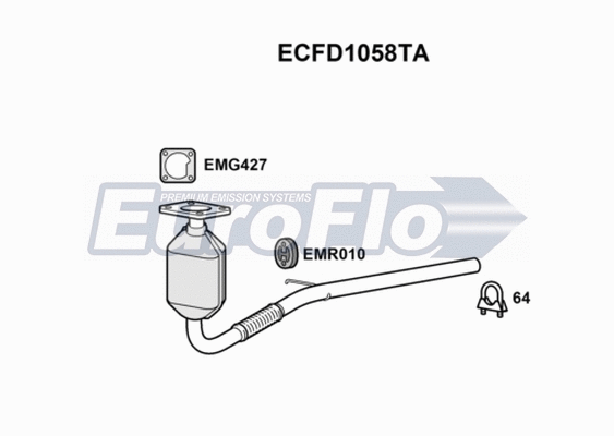 Catalytic Converter (ECFD1058TA)