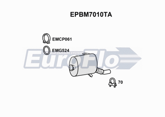 Soot/Particulate Filter, exhaust system (EPBM7010TA)