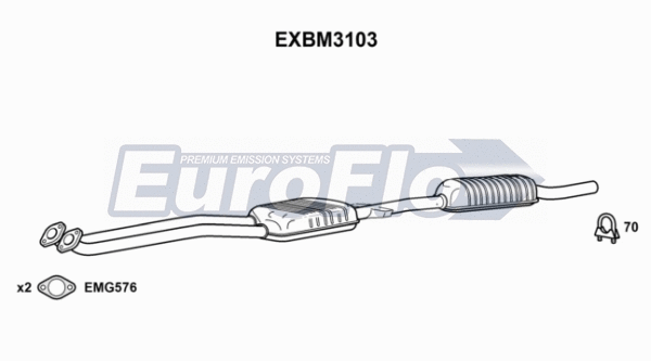 Centre Muffler (EXBM3103)