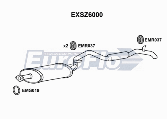 Rear Muffler (EXSZ6000)